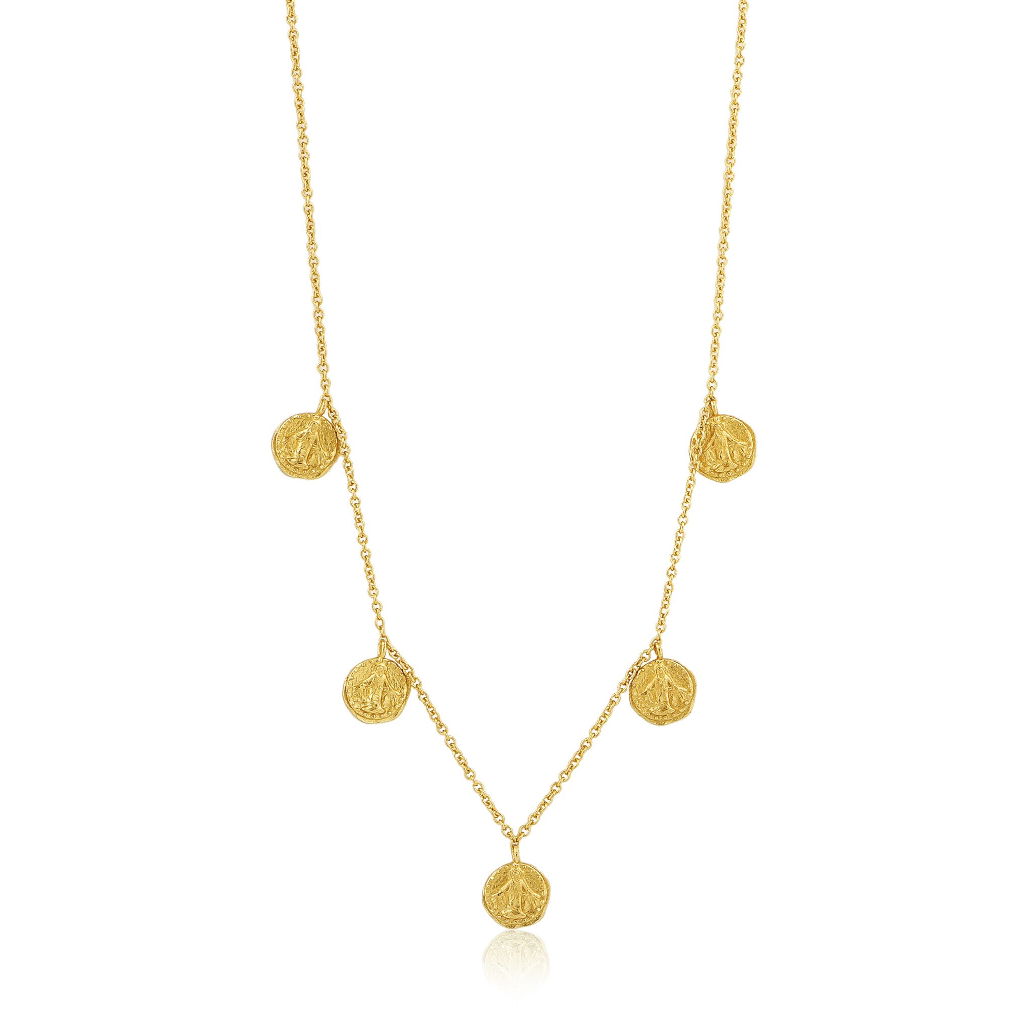 Gold Toned Deus Necklace by Ania Haie