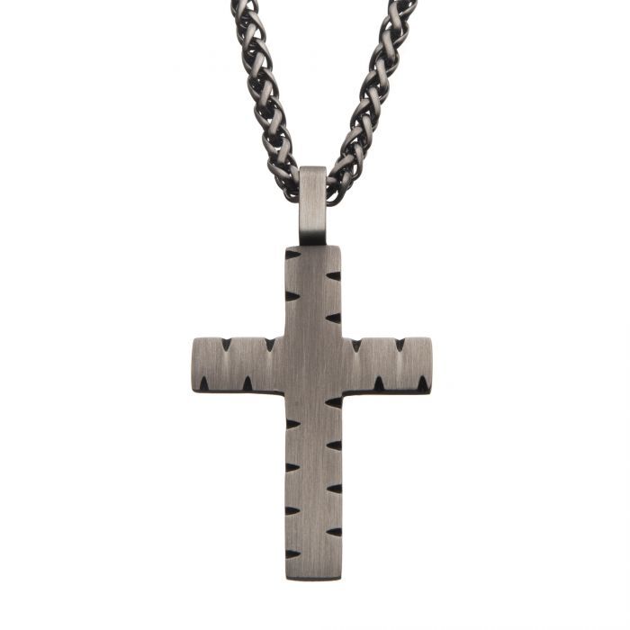 Stainless Steel Chiseled Cross