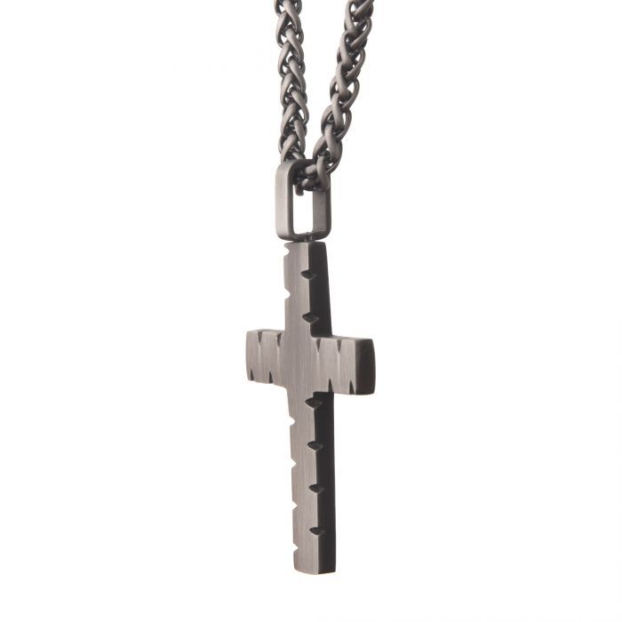 Stainless Steel Chiseled Cross - Image 3