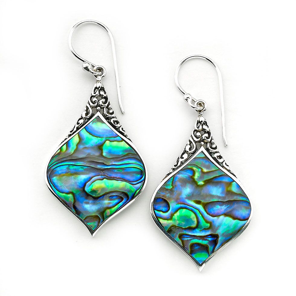 Paua Abalone Drop Earrings by Samuel B.