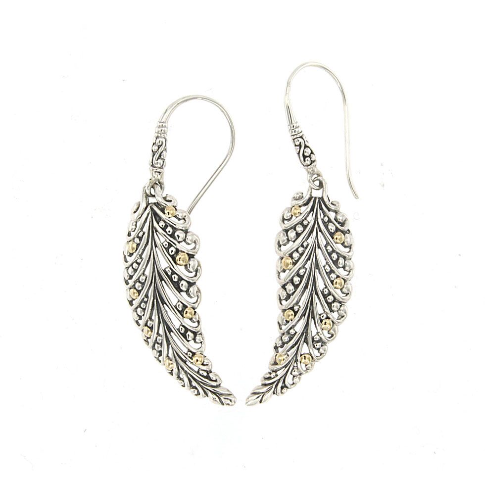 Pecan Leaf Earrings by Samuel B.