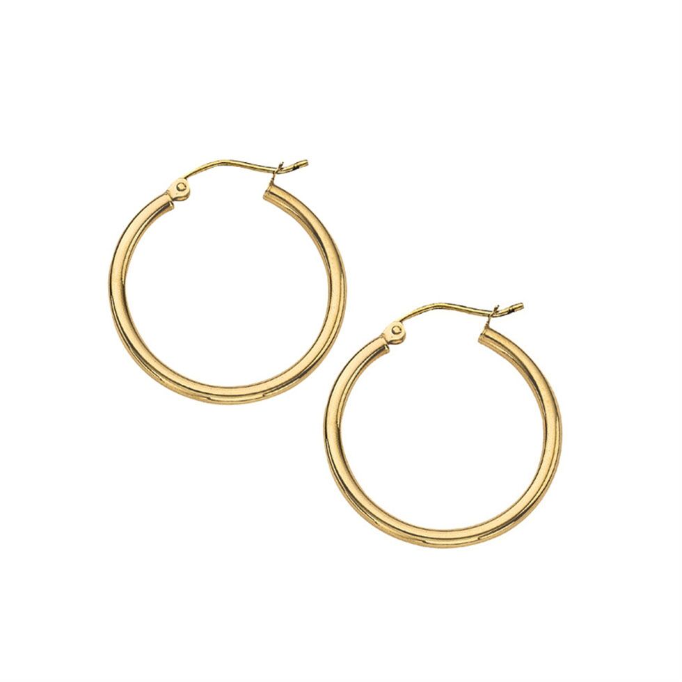2MM Yellow Gold Hoop Earrings - Multiple Available