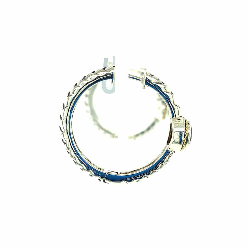 Gemstone Hinged Hoops- Multiple Available - Image 2