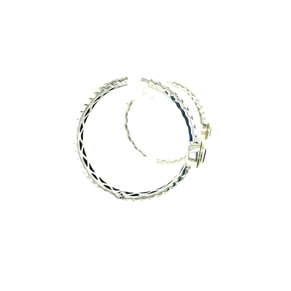 Gemstone Hinged Hoops- Multiple Available - Image 3
