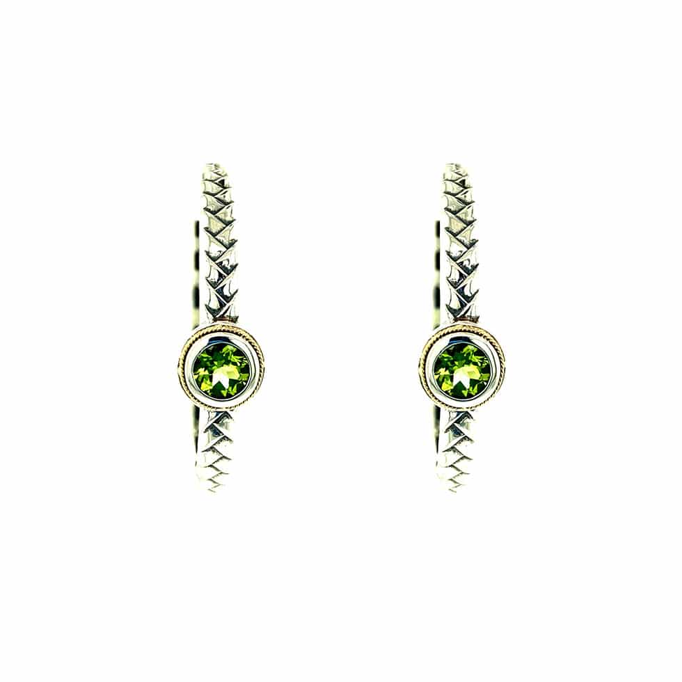 Gemstone Hinged Hoops- Multiple Available
