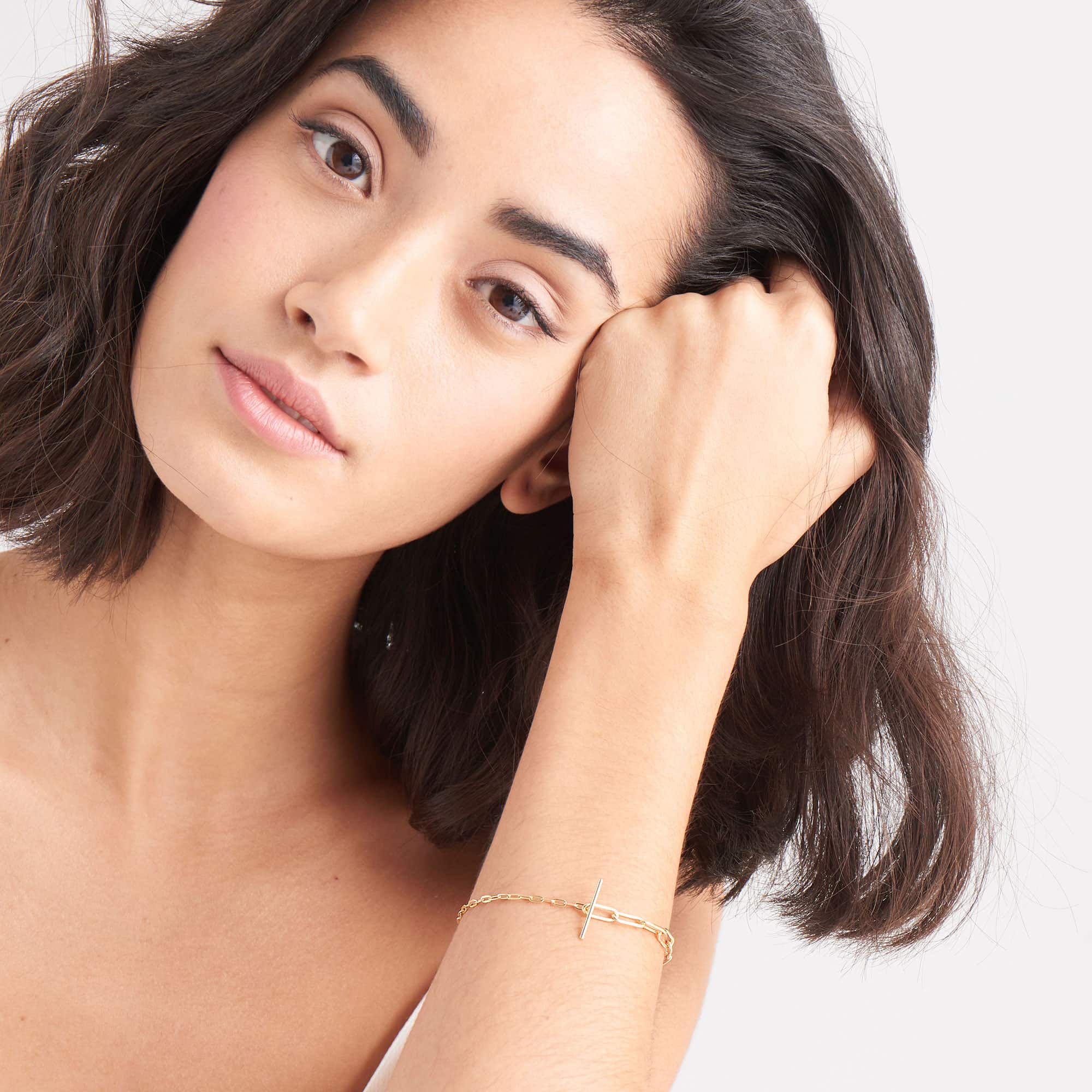 Mixed Link T-bar Bracelet