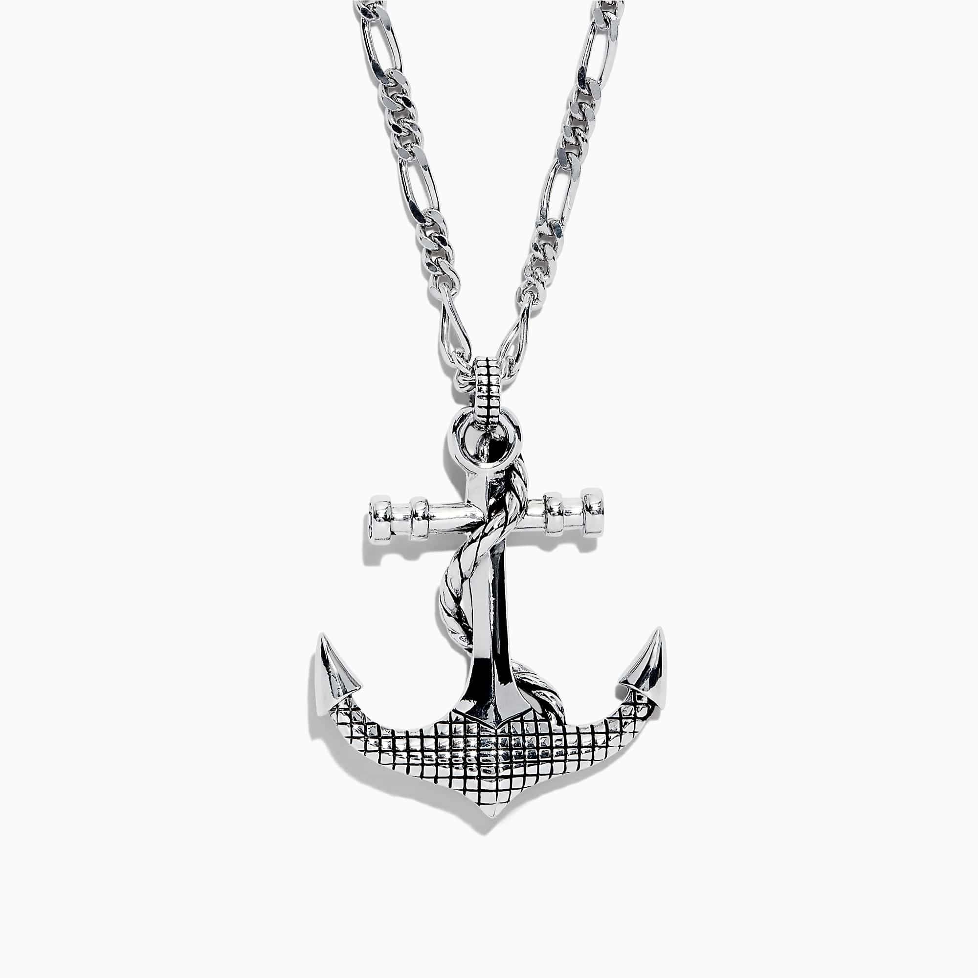 Men's 3D Anchor Pendant in Sterling Silver by Effy