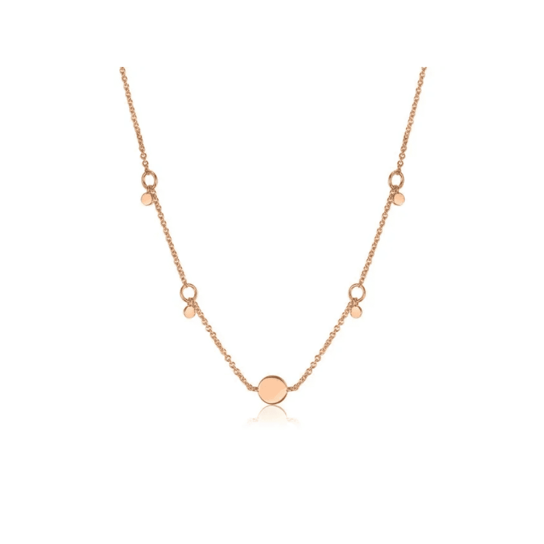 Geometry Drop Disc Necklace
