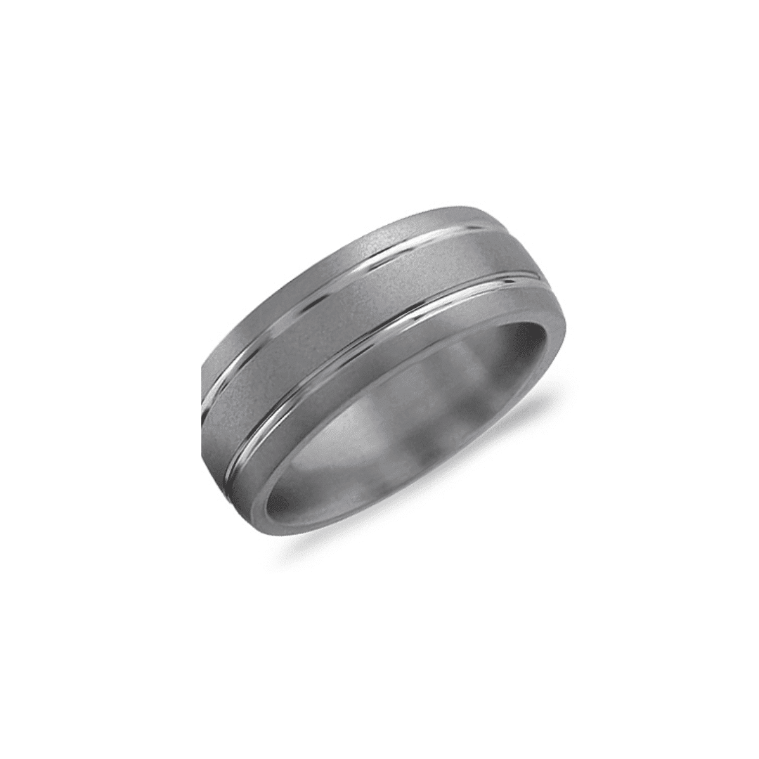 Titanium Satin Finish Double Groove Band by Torque