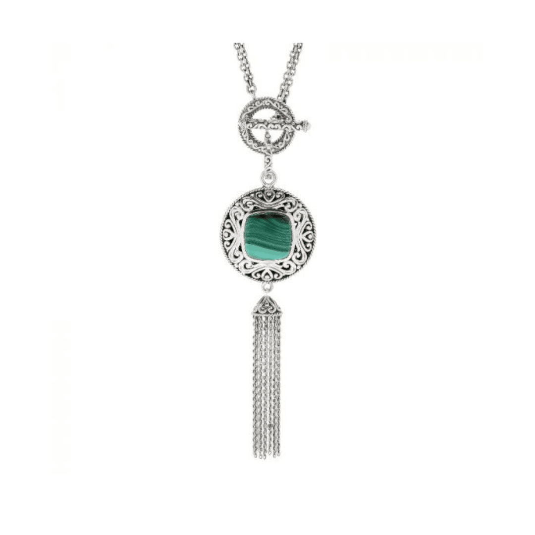 Samuel B Malachite Tassel Necklace