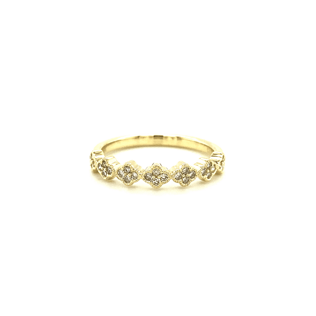 Yellow Gold Diamond Stacking Ring