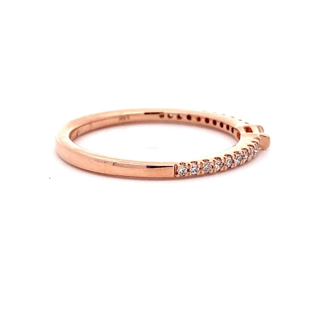 Baguette and Round Diamond Band in 14k Yellow Gold