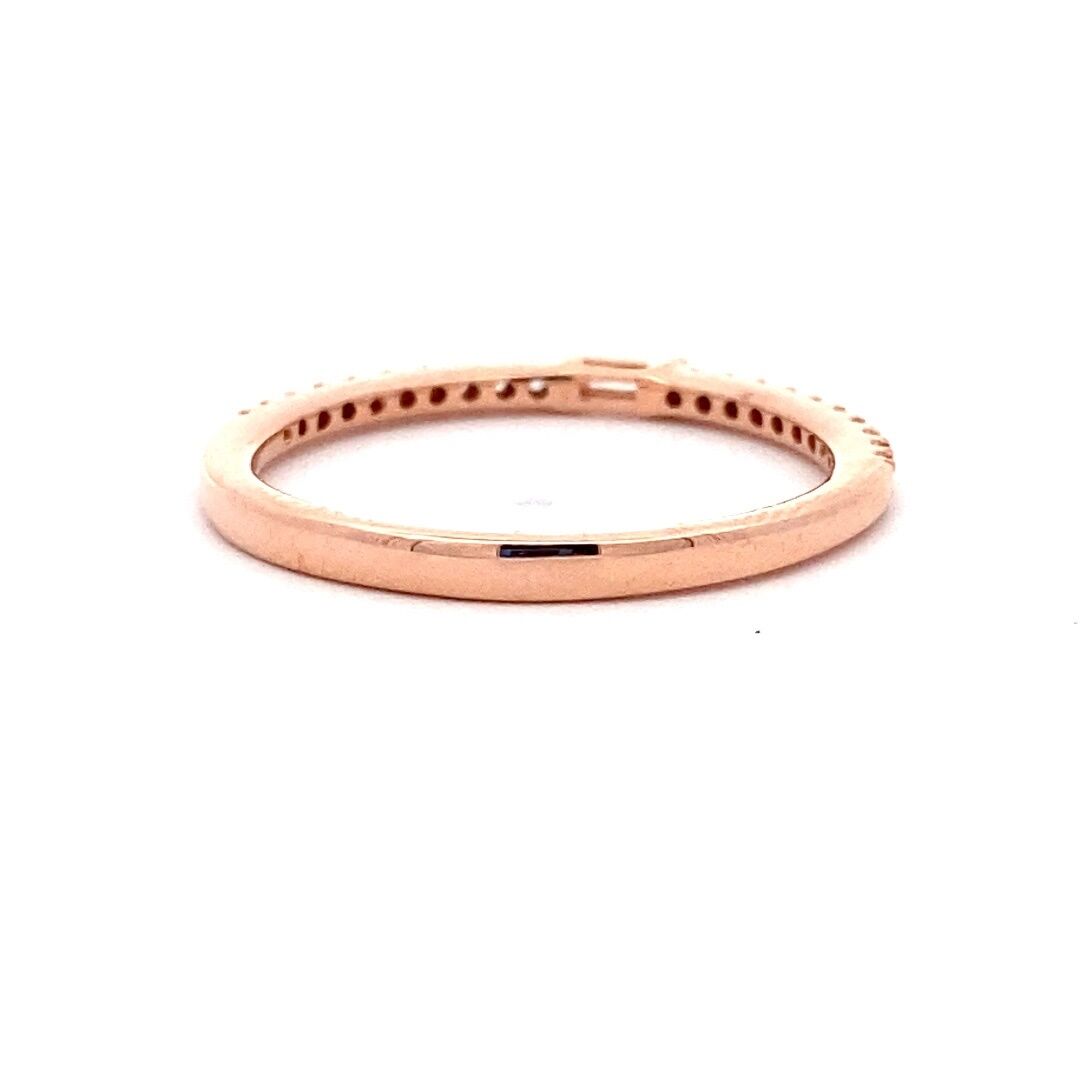 Baguette and Round Diamond Band in 14k Yellow Gold