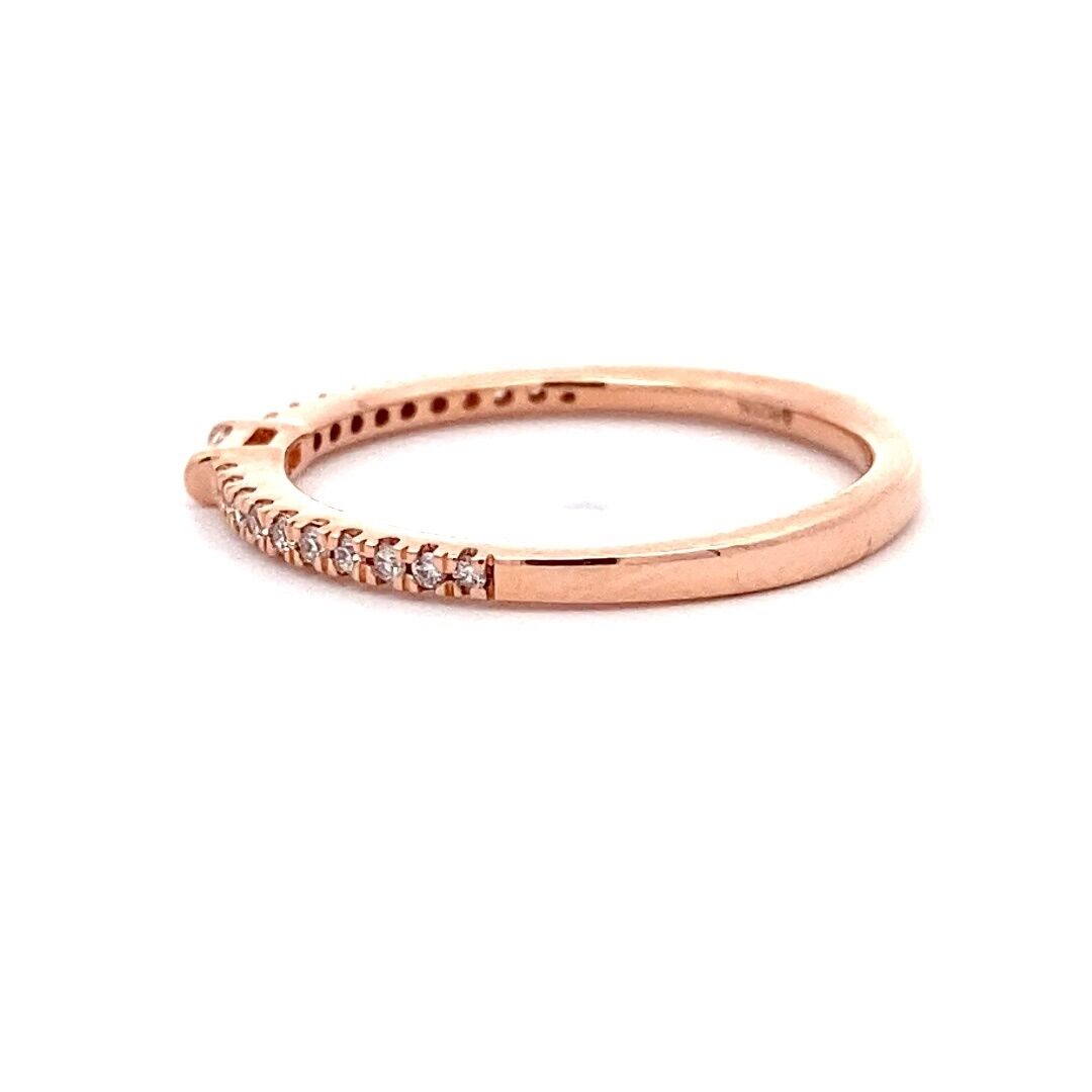 Baguette and Round Diamond Band in 14k Yellow Gold