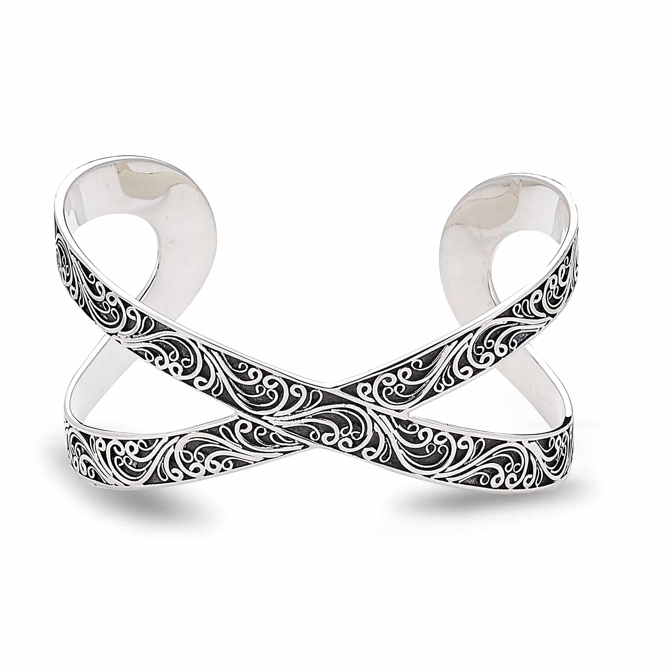 Roche Cuff Bracelet in Sterling Silver by Samuel B.