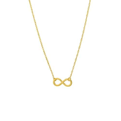 So-You Pendant Necklace in 14k Yellow Gold- mini infinity symbol