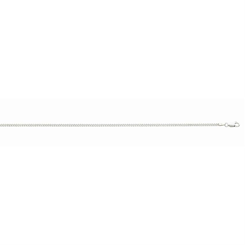 Light Curb Link Chain Necklace in Sterling Silver