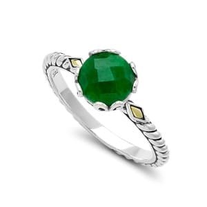 Glow Birthstone Ring in Sterling Silver and 18k Yellow Gold by Samuel B. - Multiple Styles Available