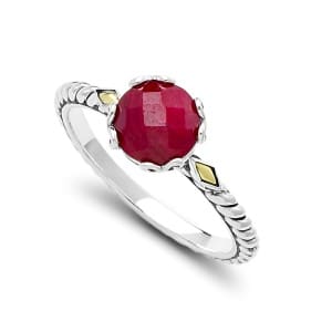 Glow Birthstone Ring in Sterling Silver and 18k Yellow Gold by Samuel B. - Multiple Styles Available
