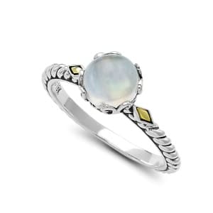 Glow Birthstone Ring in Sterling Silver and 18k Yellow Gold by Samuel B. - Multiple Styles Available