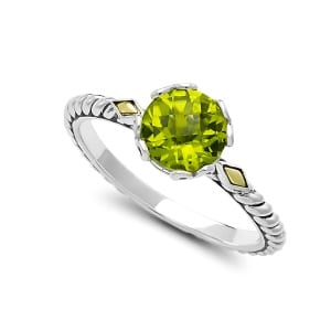 Glow Birthstone Ring in Sterling Silver and 18k Yellow Gold by Samuel B. - Multiple Styles Available