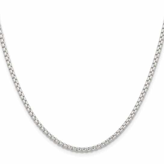Rounded Box Link Chain Necklace - 2.60mm - 24"