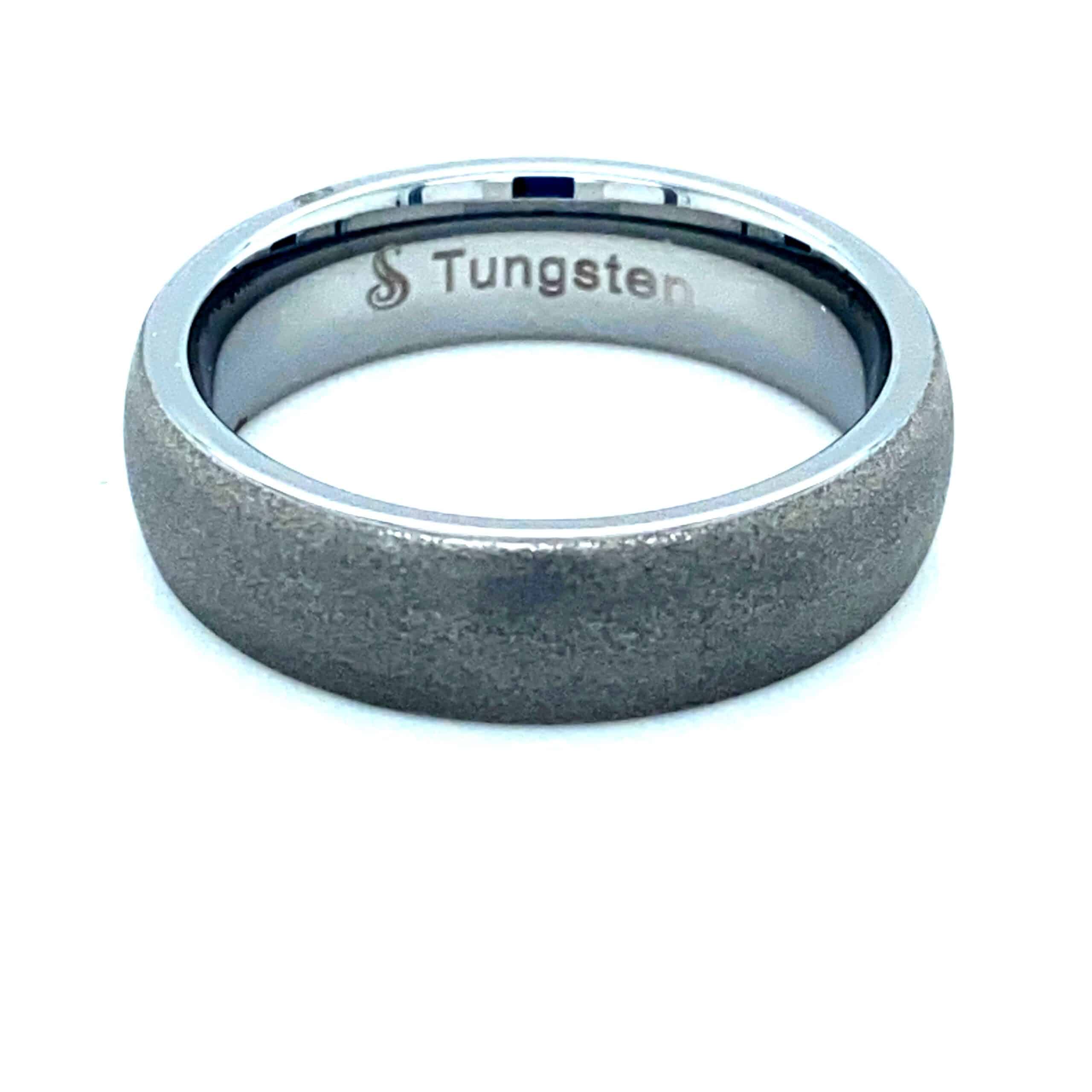 Tungsten Sandblast Low Dome Comfort Fit Band by Stuller