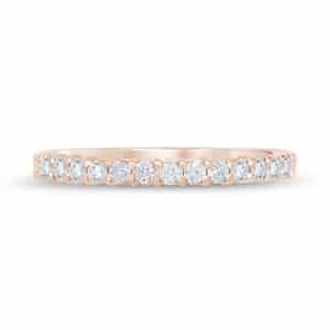 0.25ctw Diamond Wedding Band in 14k Gold - rose gold