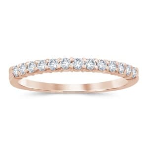 0.25ctw Diamond Wedding Band in 14k Gold - rose gold