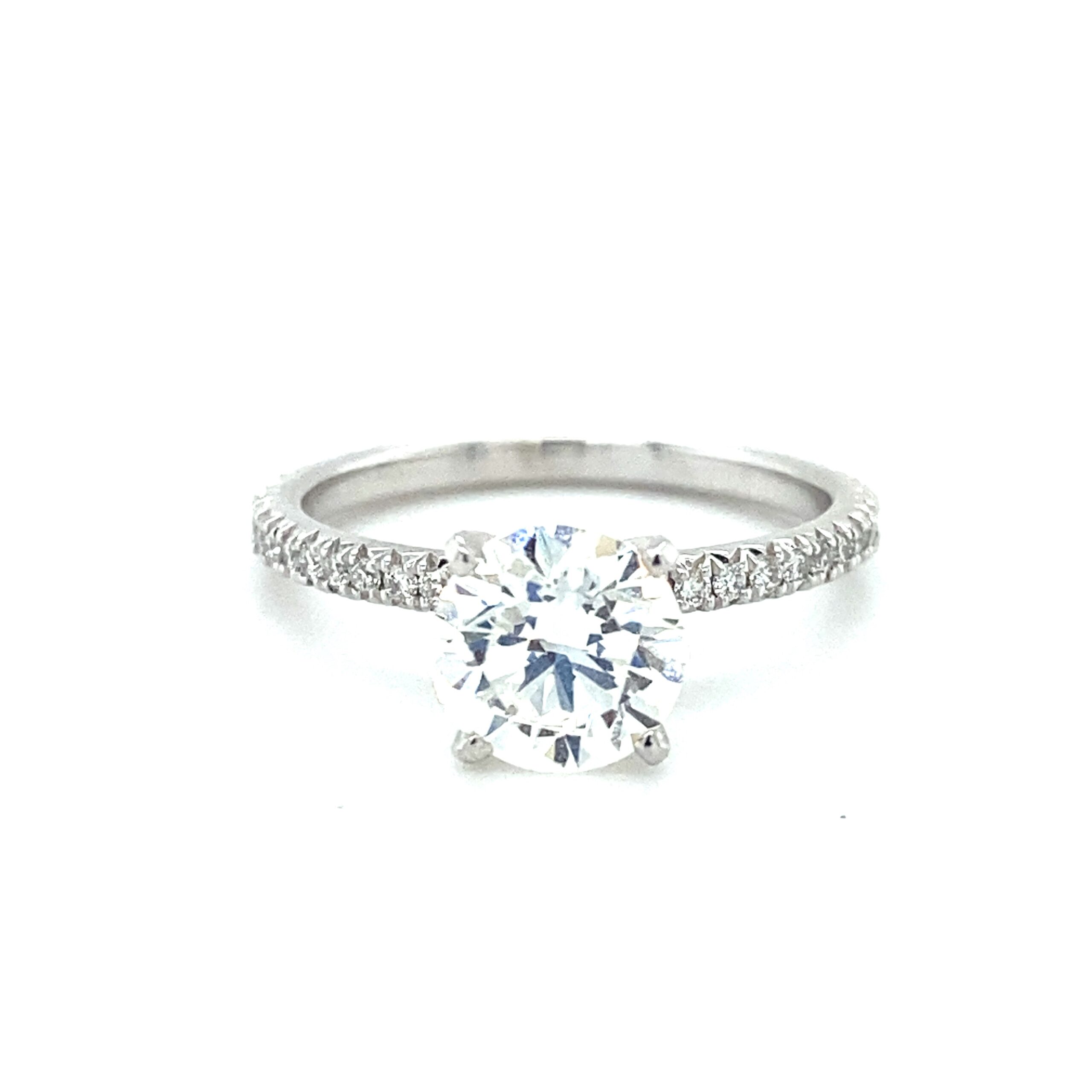 Diamond Eternity Engagement Ring Setting in Platinum