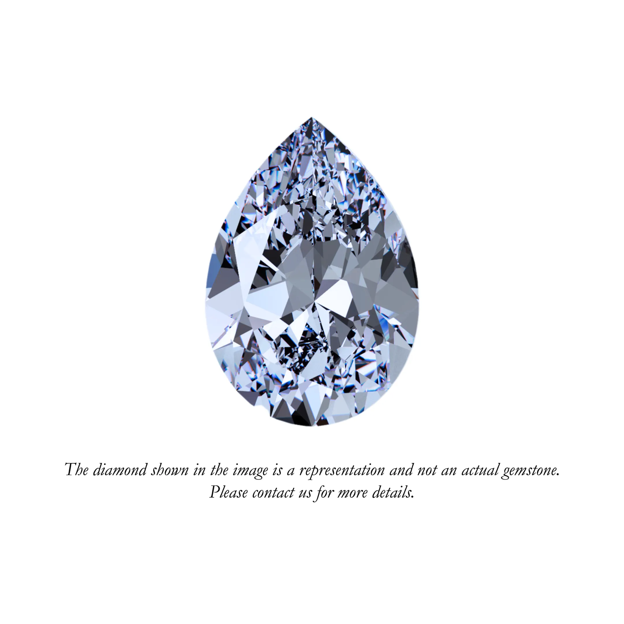 A placeholder image for a loose pear-shaped diamond