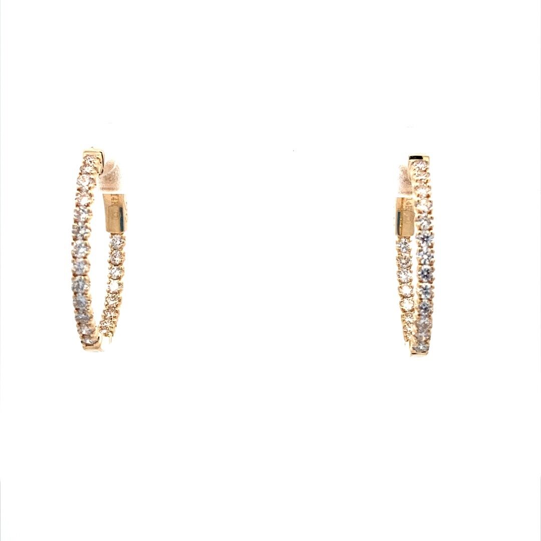 Gold Diamond Hoop Earrings by Heera Moti - Multiple Styles Available - Image 9