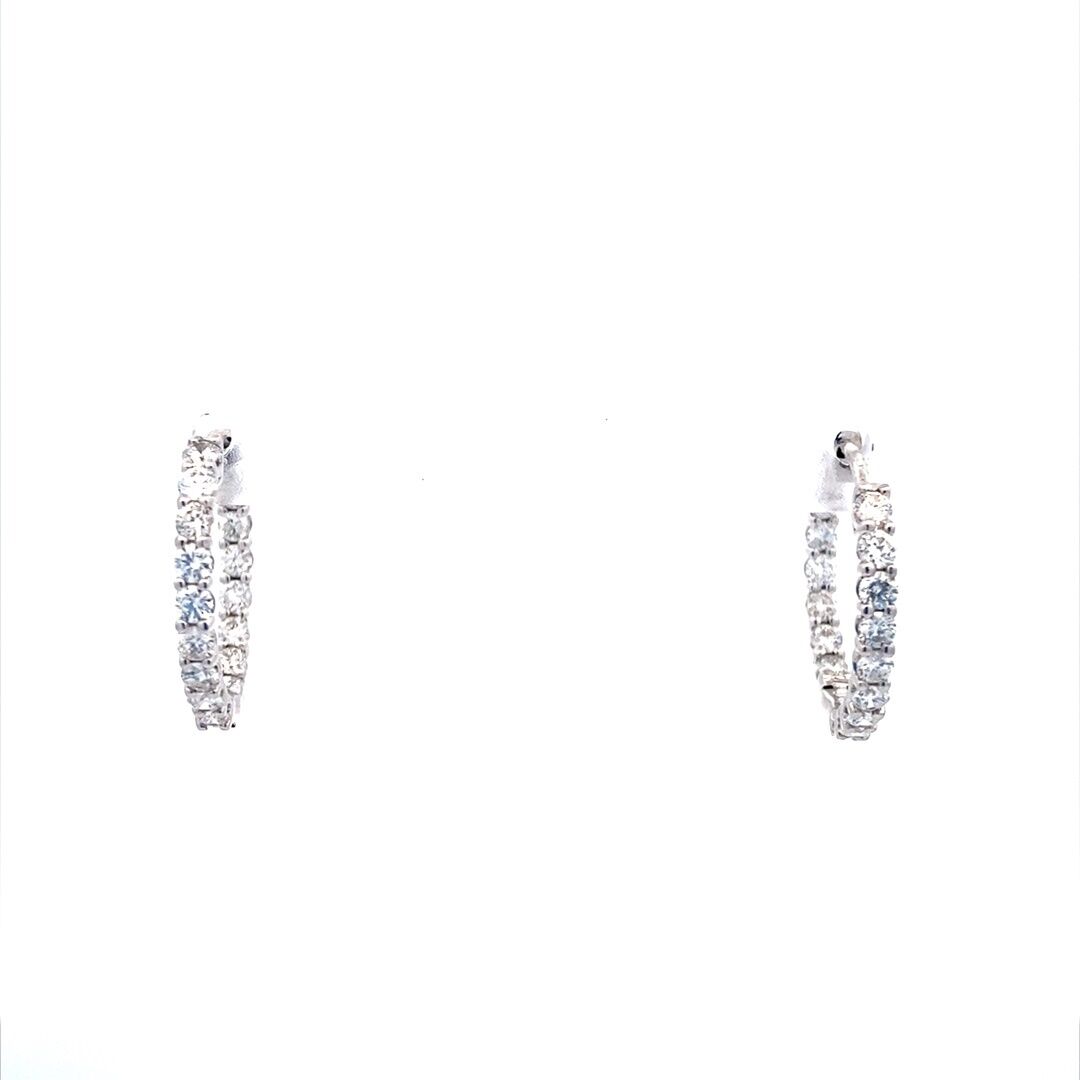 Gold Diamond Hoop Earrings by Heera Moti - Multiple Styles Available - Image 5