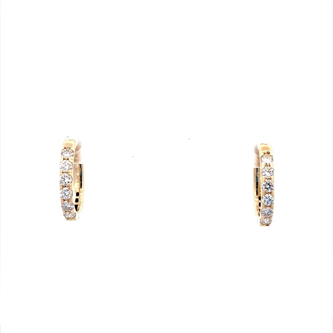 Gold Diamond Hoop Earrings by Heera Moti - Multiple Styles Available - Image 11