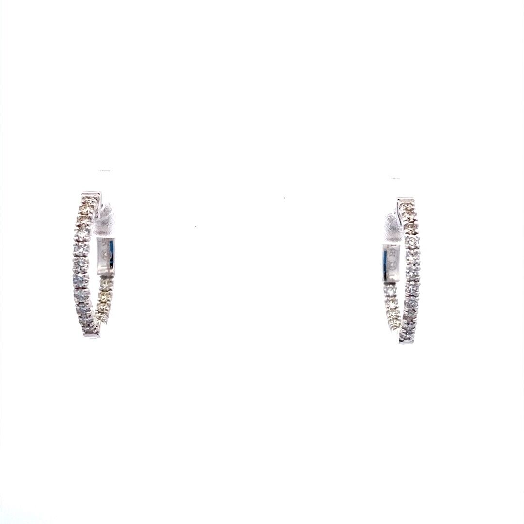 Gold Diamond Hoop Earrings by Heera Moti - Multiple Styles Available - Image 7