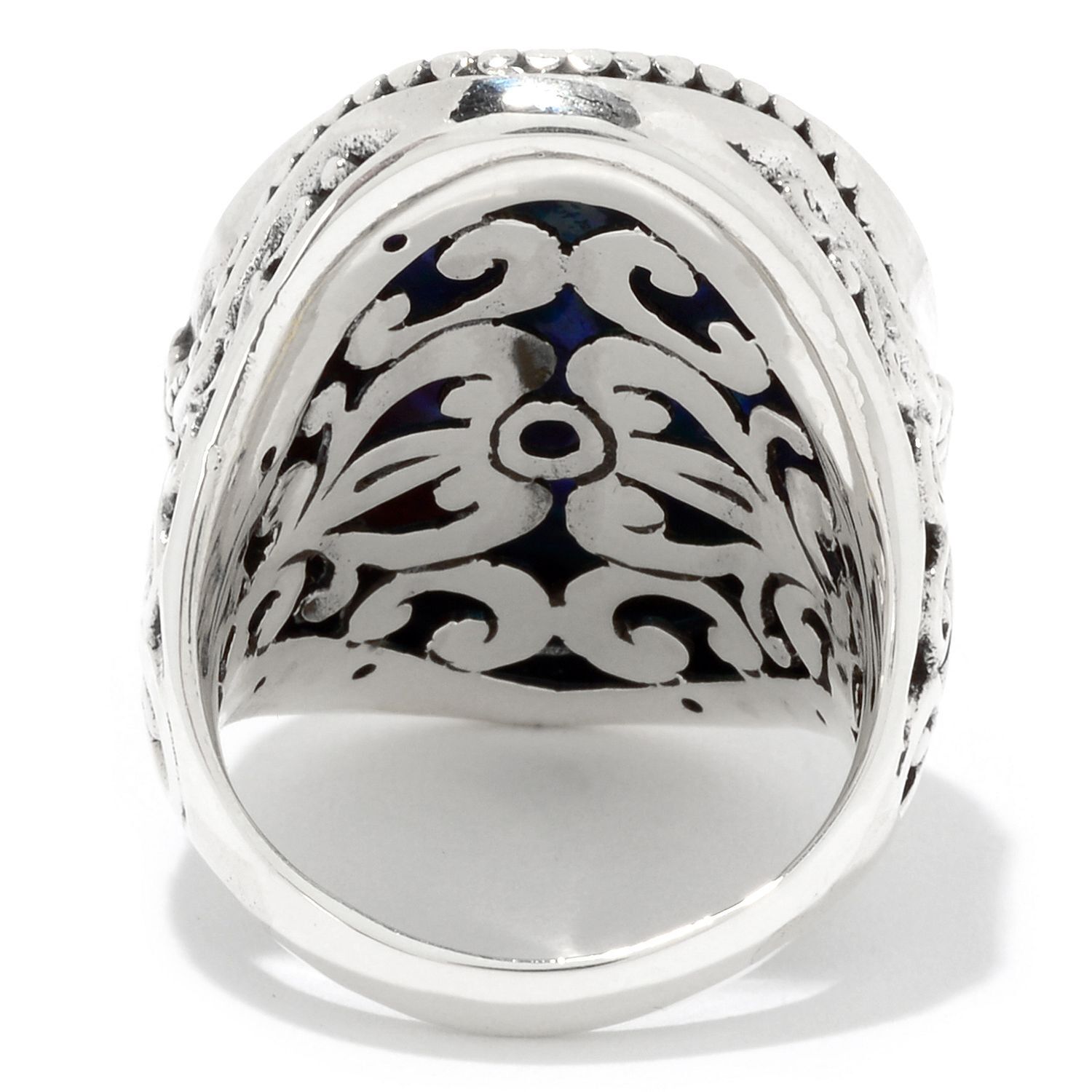 Abalone Heiress Scroll Ring by Samuel B.