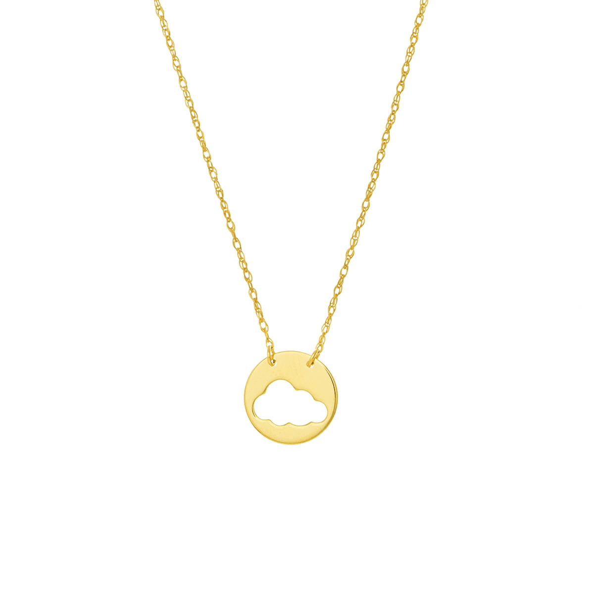 So-You Pendant Necklace - cloud cut-out disc