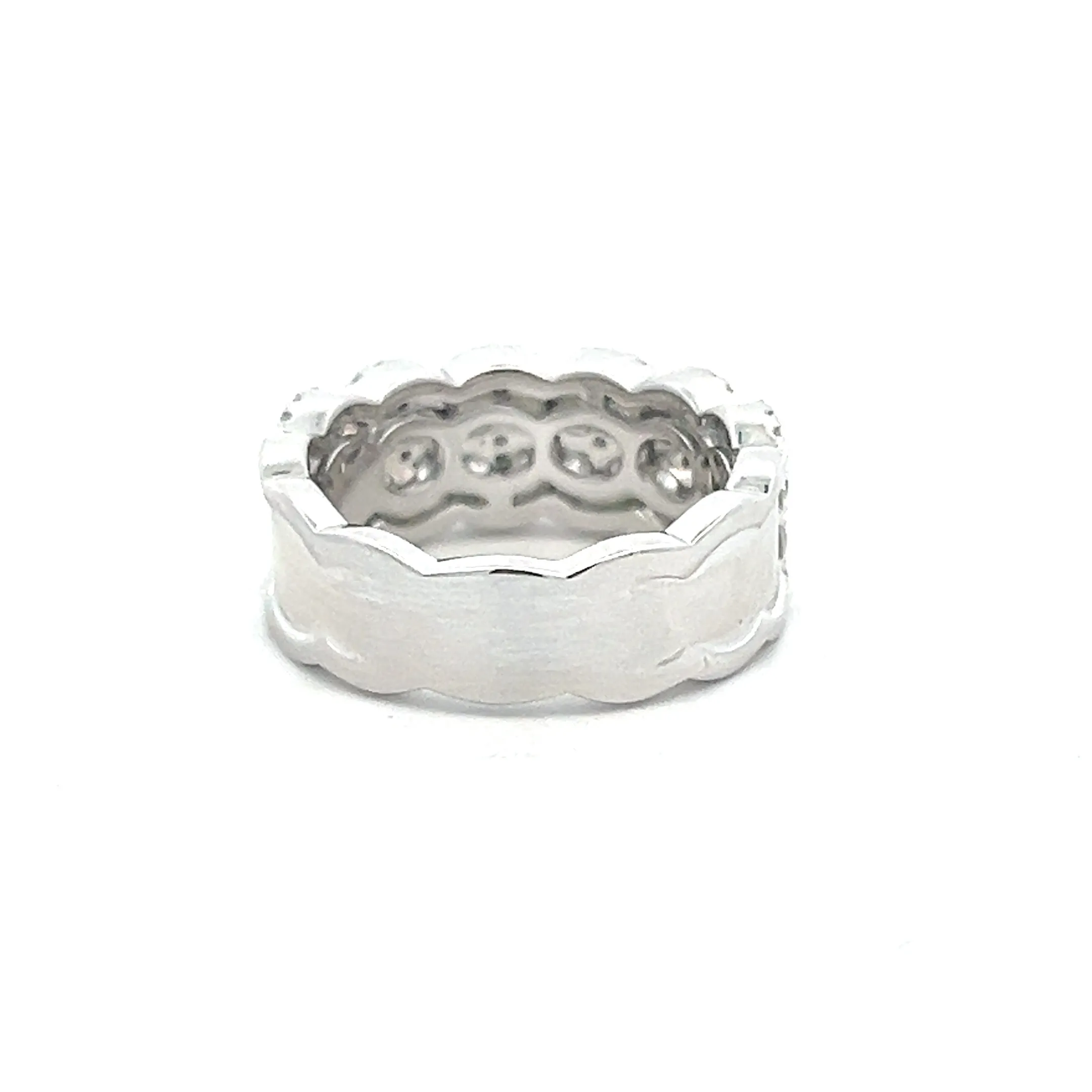 14K White Gold 1.50ctw Diamond Multi Row Ring