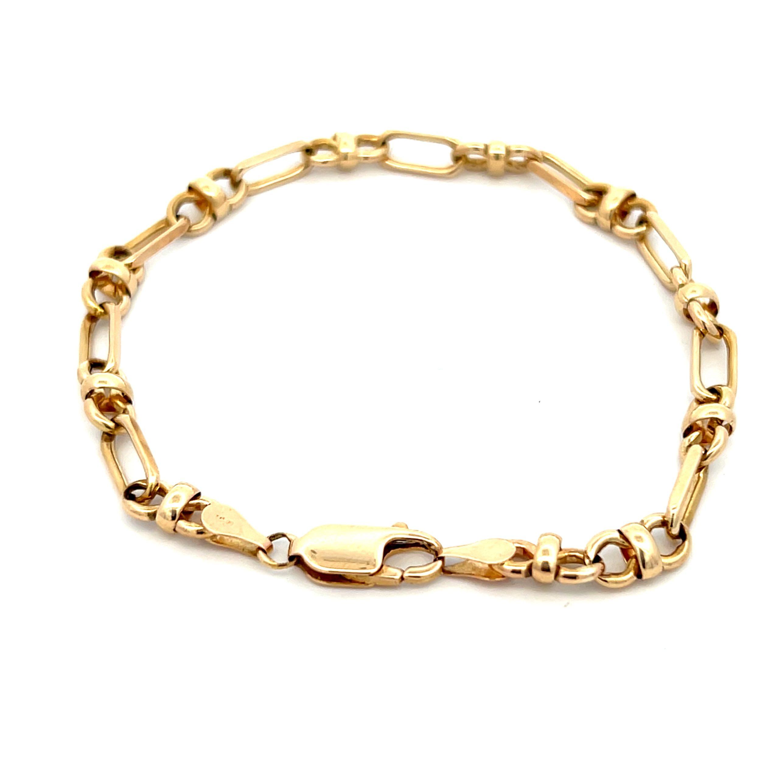 Estate 14K Yellow Gold Oval Link Bracelet