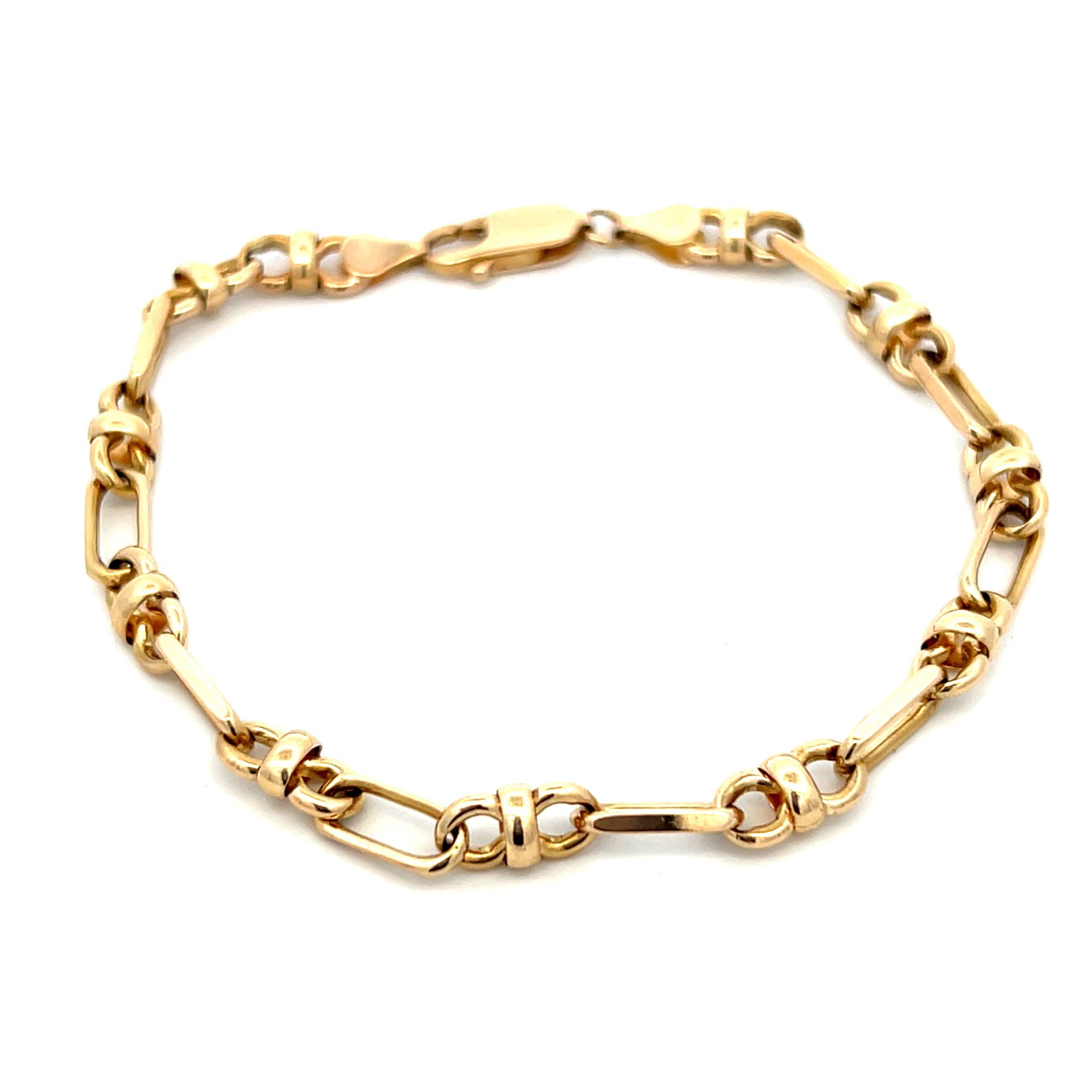 Estate 14K Yellow Gold Oval Link Bracelet