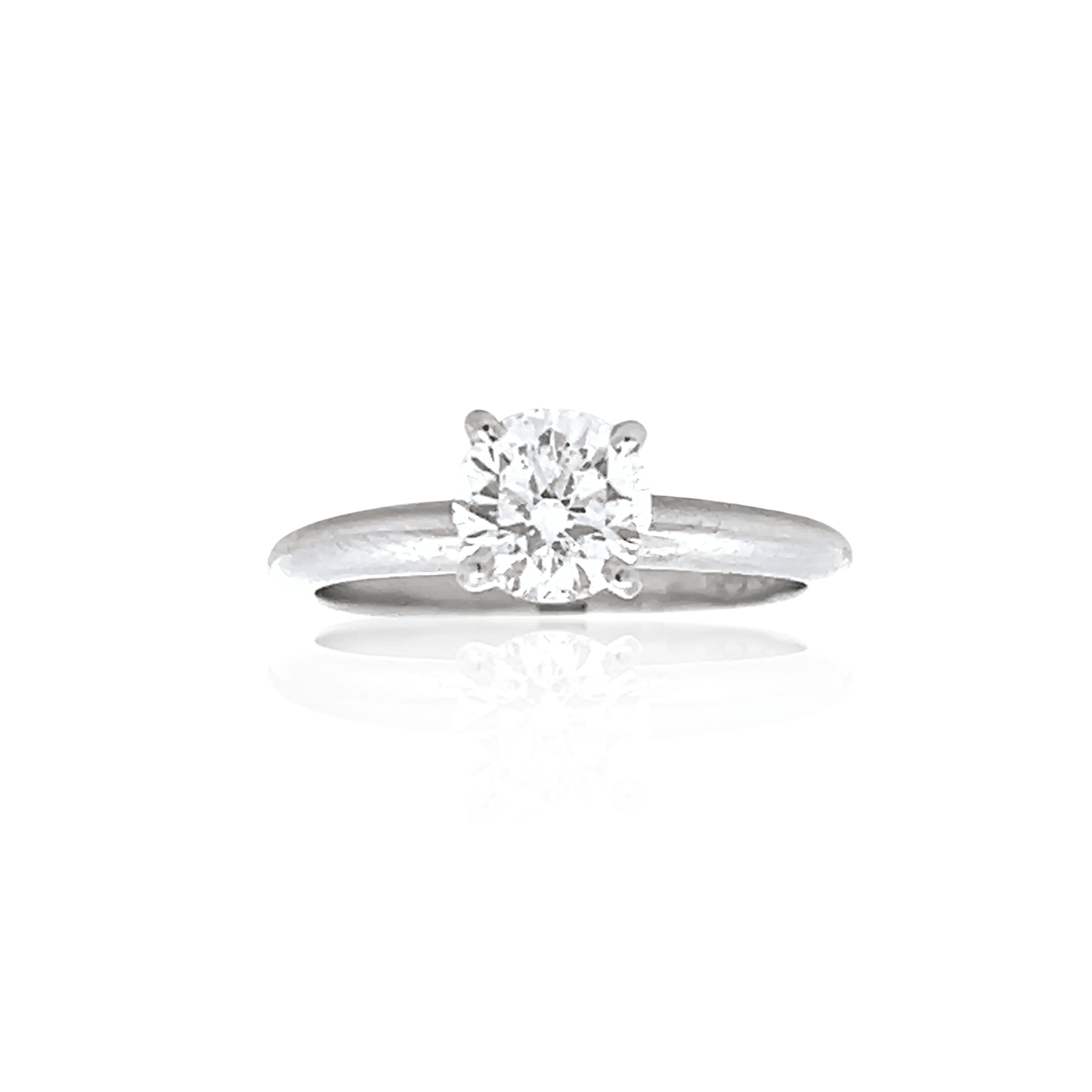 Estate 18K Gold & Platinum 0.90ctw Diamond Solitaire Engagement Ring