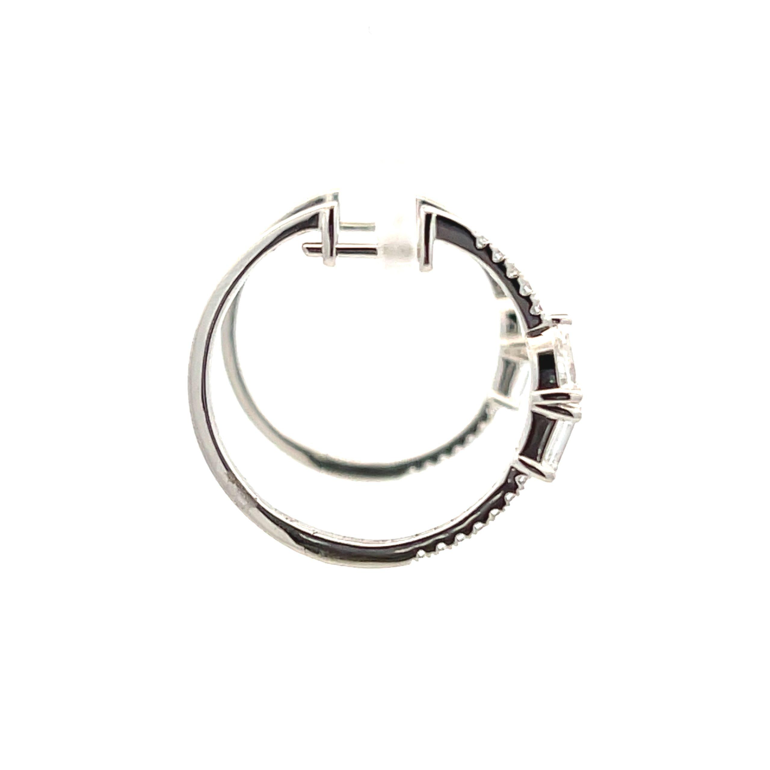 14k Lab-Grown Diamond Hoops - Image 2