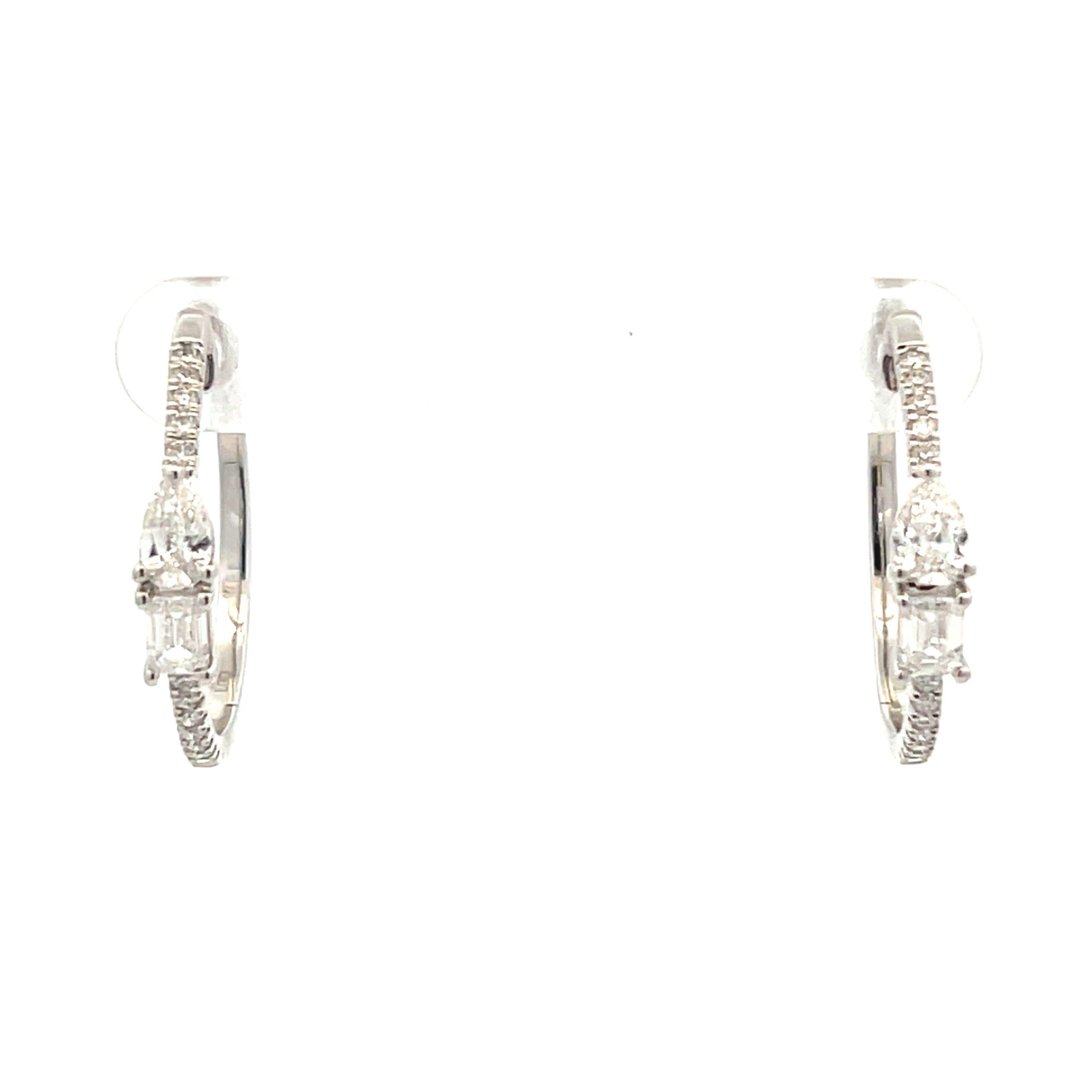 14k Lab-Grown Diamond Hoops
