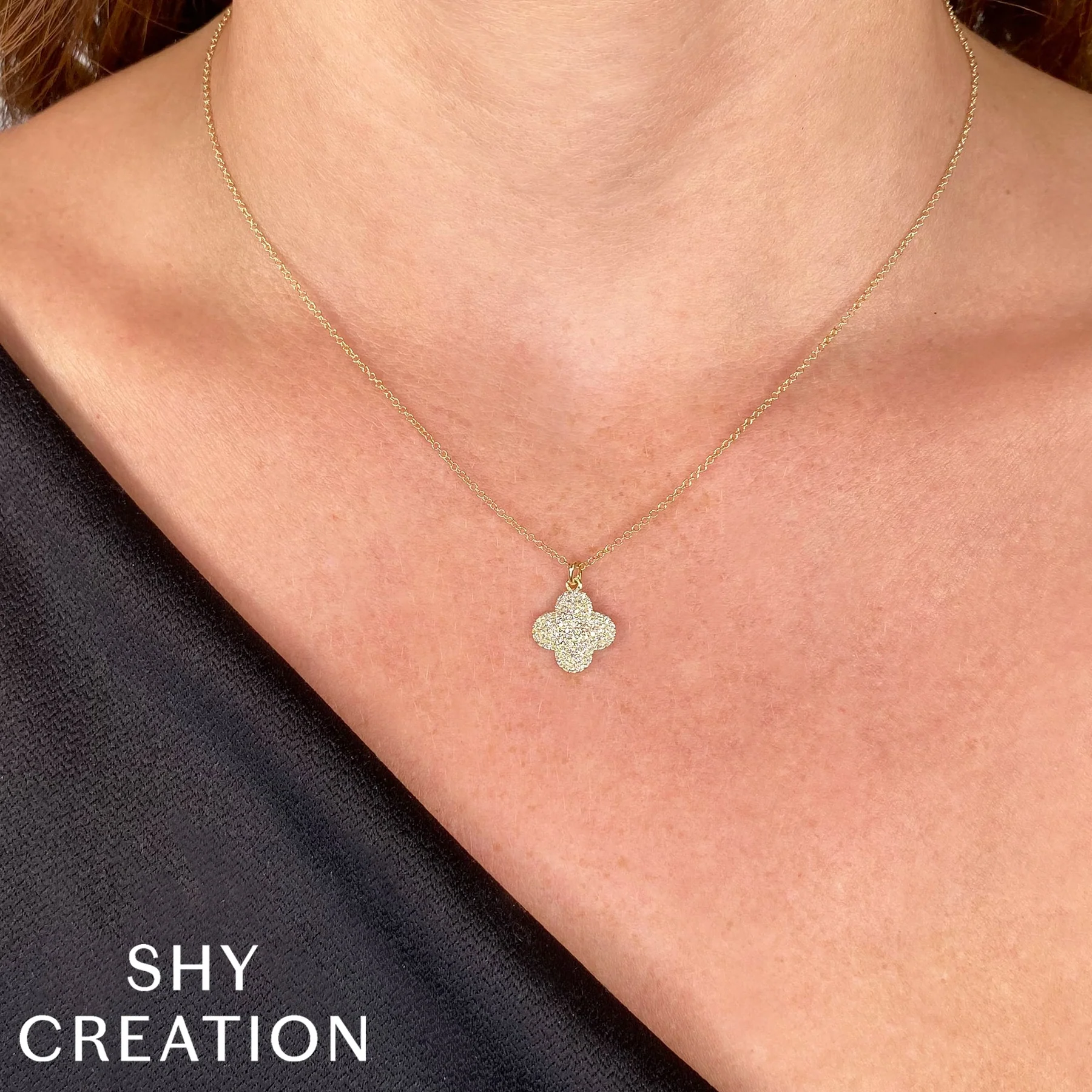 14K Yellow Gold 0.07ctw Diamond Petite Huggie Hoop Earrings by Shy Creation