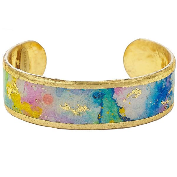 22K Gold Leaf Bourbon Street Cuff Bracelet by Evocateur
