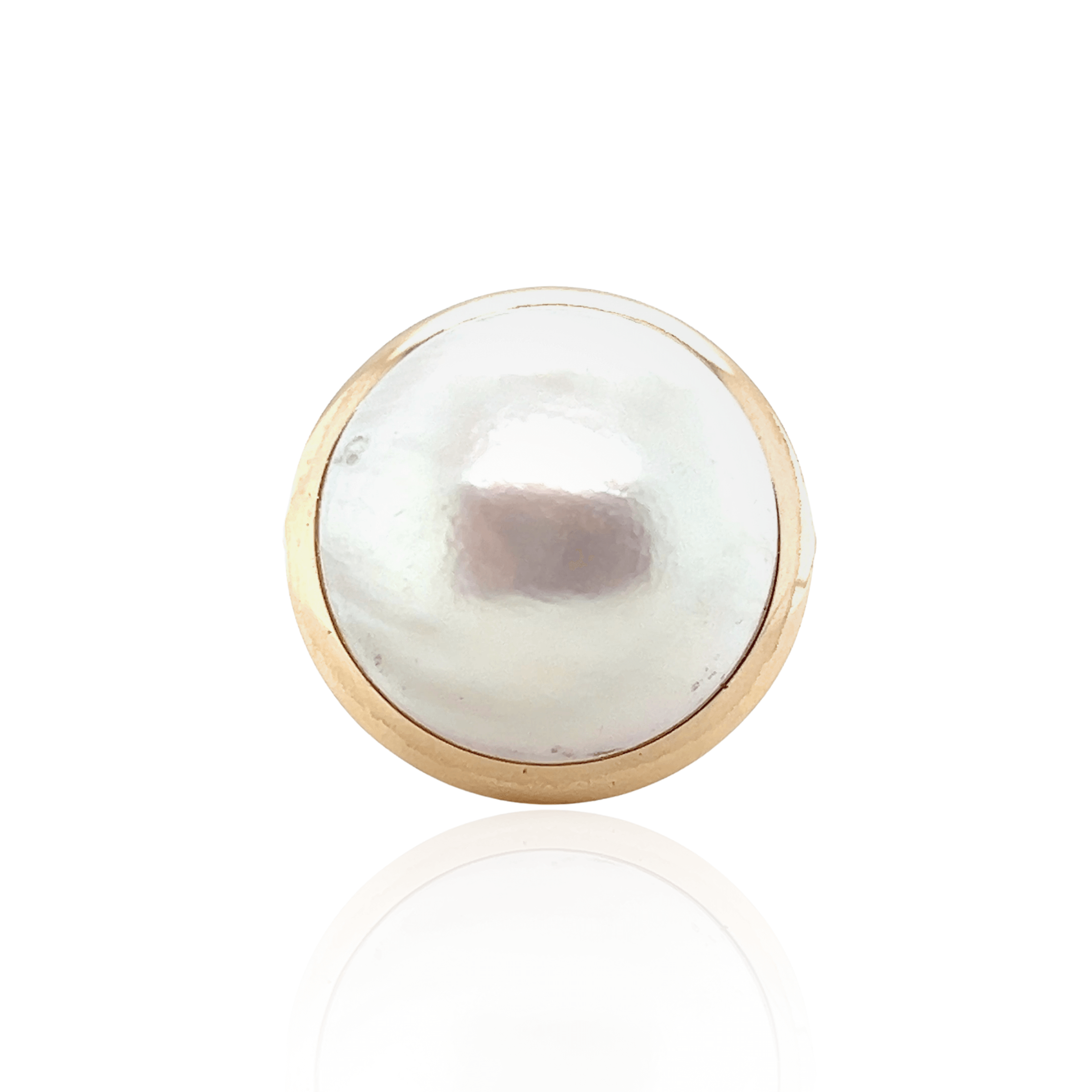 Estate 14K Yellow Gold Freshwater Mabe Pearl Ring