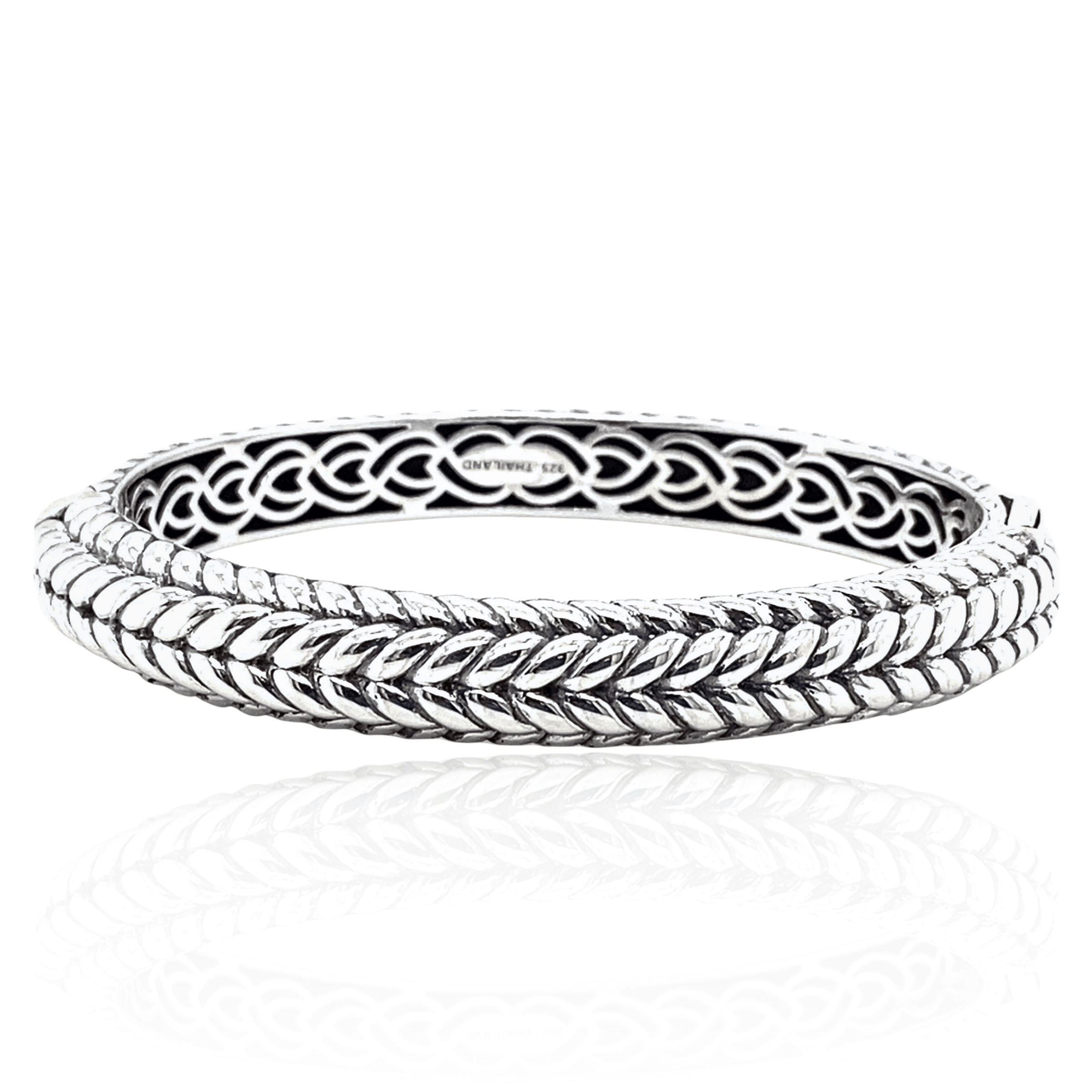 Estate Sterling Silver John Hardy Jai Braided Bangle Bracelet