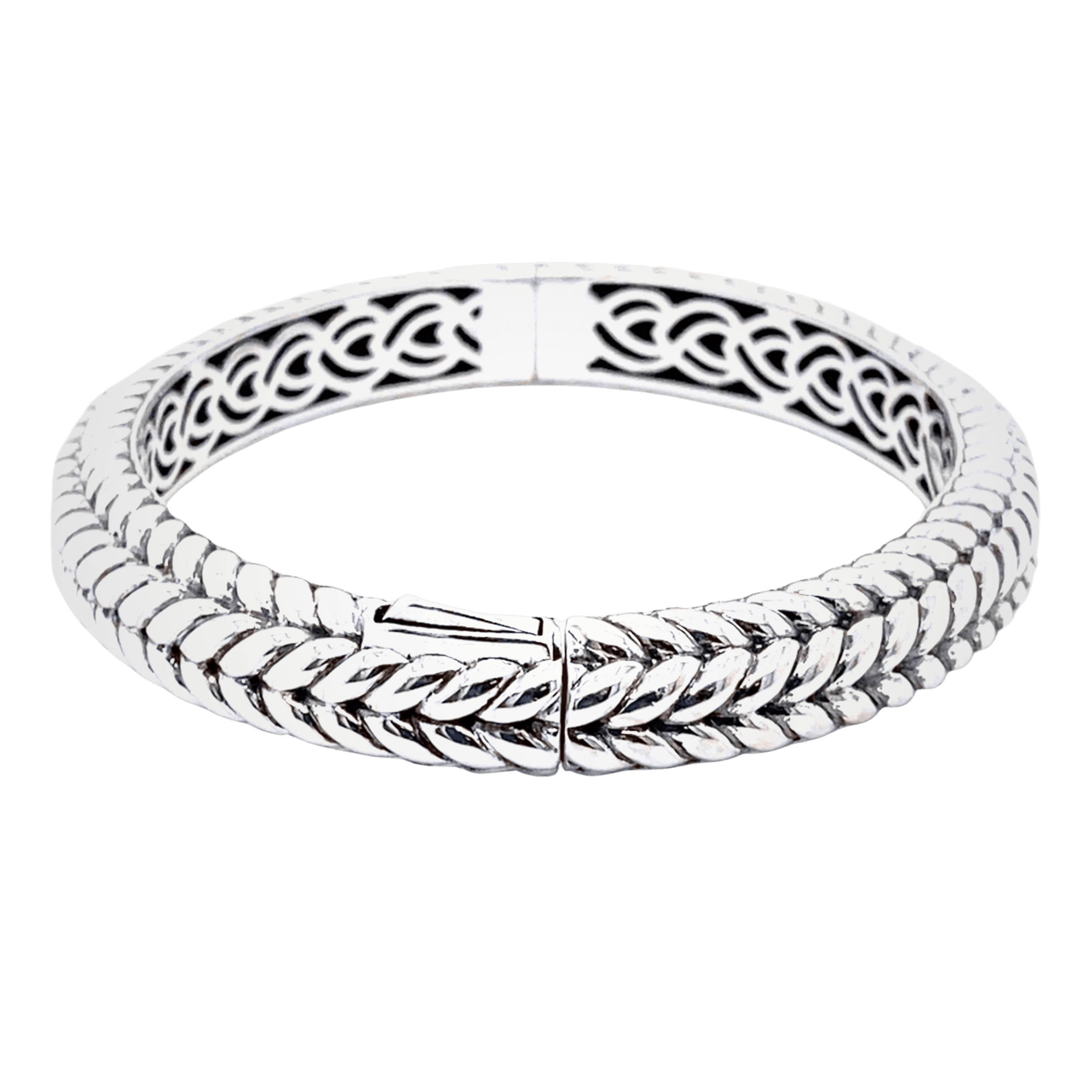 Estate Sterling Silver John Hardy Jai Braided Bangle Bracelet