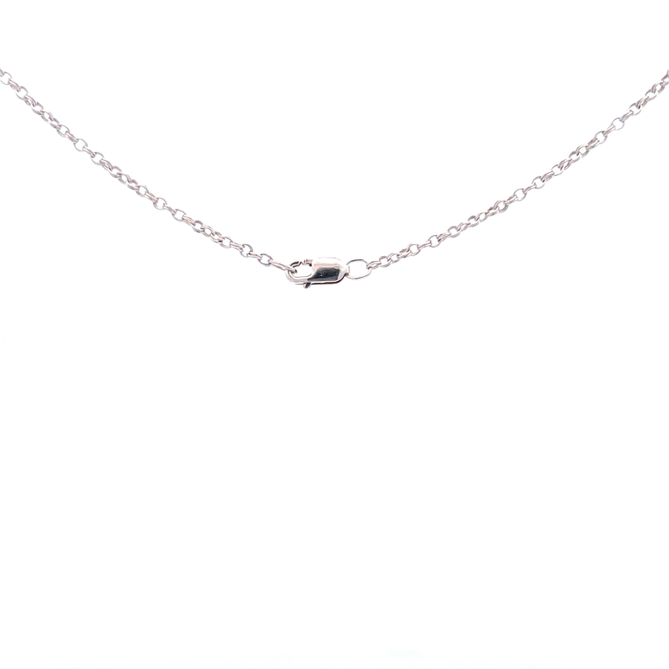 Estate Sterling Silver Textured Disc Pendant Necklace