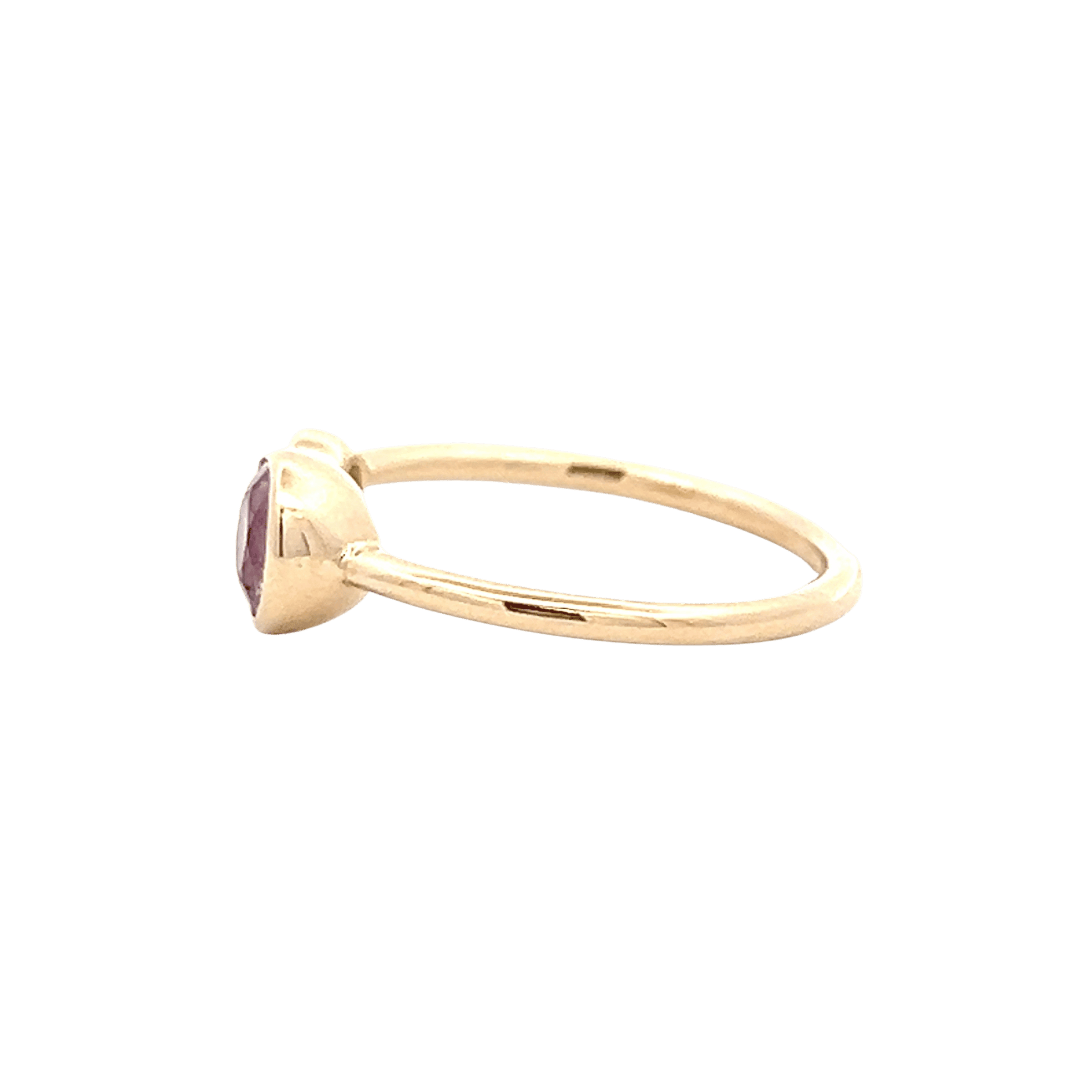 14K Yellow Gold 1.03CTW Pink Sapphire & Diamond Open Ring